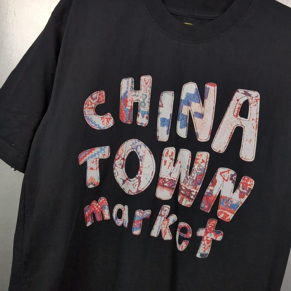 Chinatown Market Patchwork Spellout Los Angeles NYC Streetwear T-shirt Large